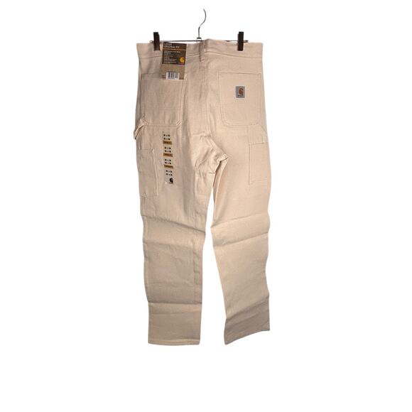 Carhartt Men's B04 Nat Drill Painter Dungaree Double Front Utility 30x32 NEW - Picture 1 of 6